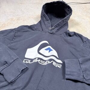 Quiksilver Men's Black Pullover Hoodie Sweatshirt XL surfwear
